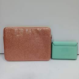 Kate Spade New York Rose Gold Glitter Laptop Cover and Small Mint Crossbody Bag alternative image