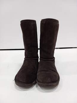 Bearpaw Women's Dark Brown Suede Shearling Boots Size 5 alternative image