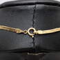 OroAmerica Signed 14K Yellow Gold Herringbone Chain Necklace - 3.6g image number 3