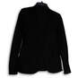 Womens Black Long Sleeve Twist Front V-Neck Pullover Blouse Top Size XS image number 2