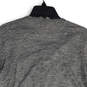 Womens Gray Heather Zip Detail Long Sleeve Round Neck Blouse Top Size S image number 4