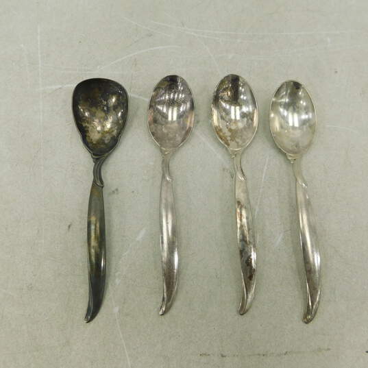 1847 Rogers Bros FLAIR Silverplate Set of 7 Demitasse Spoons W/extra serving spoon image number 4