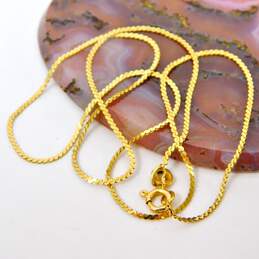 14K Yellow Gold Serpentine Chain Necklace 1.7g