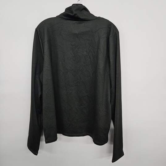 Green Funnel Neck Long Sleeve Sweater image number 2