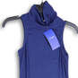 NWT Womens Blue Turtle Neck Sleeveless Pullover Sweater Dress Size S image number 3