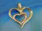 14k Yellow & Rose Gold Open Hearts Pendant 1.8g image number 1