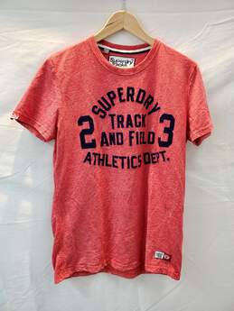 Superdry Track & Field Short Sleeve Red Tshirt Adult Size M