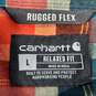 Carhartt Men's Plaid Blue/Red/Yellow Button Up Size L image number 3