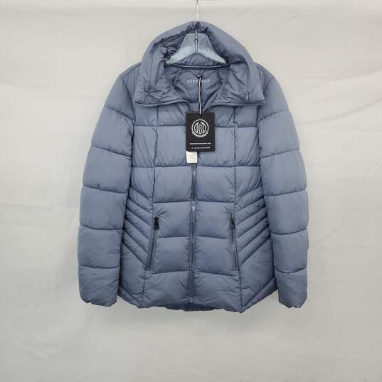 Bernardo Blue Gray Hidden Hood Full Zip Puffer Jacket WM Size S NWT image number 1