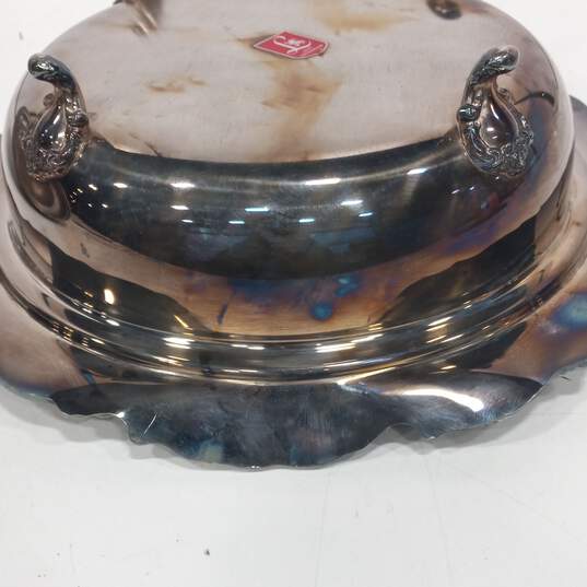 Lunt Silverplated & Glass Divided Serving Platter & Lid image number 7