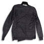 Womens Blue Heather Long Sleeve V-Neck Side Slit Pullover Sweater Size S image number 4