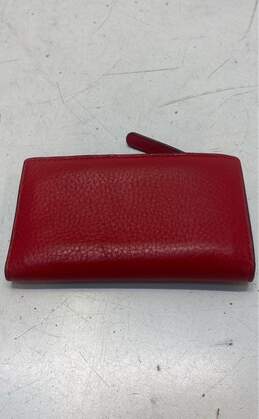 Kate Spade Pebble Leather Slim Snap Wallet Red alternative image