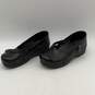 Dansko Womens Black Leather High-Heeled Round Toe Slip-On Clog Shoes Size 40 image number 2