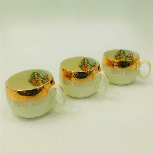Vintage Sabin Crest-O-Gold Warranted 22k Gold Teacup & Saucer Mixed Lot image number 3