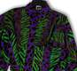Womens Black Multicolor Printed Ruffle Button Front Blouse Top Size 8 image number 3