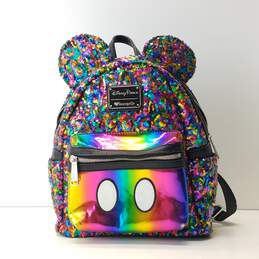 Loungefly x Disney Mickey Mouse Rainbow Mini Backpack Multicolor