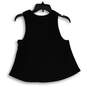 Womens Black Sleeveless Round Neck Pullover Cropped Tank Top Size Medium image number 2