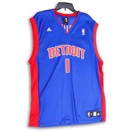 Mens Blue Red Detroit Pistons Chauncey Billups #1 NBA Jersey Size XL