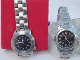 Swiss Army by Victorinox Basic V7-01 & Swiss Army Brand Silver Tone Men's Watches One IOB 352.6g