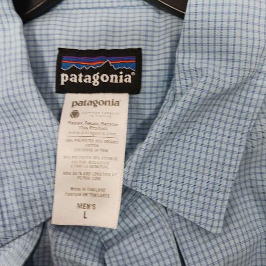 Men's Patagonia Island Hopper Short Sleeve Button Down Shirt Sz L image number 3