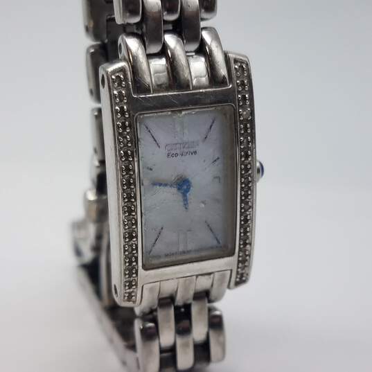 Citizen Eco Drive G620 14mm Diamond St Steel Watch 49g image number 8