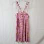 Zara Pink Floral Print Pleated Mini Sleeveless Dress Size S image number 2