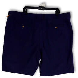 Mens Blue Flat Front Slash Pockets Regular Fit Bermuda Shorts Size 46R alternative image