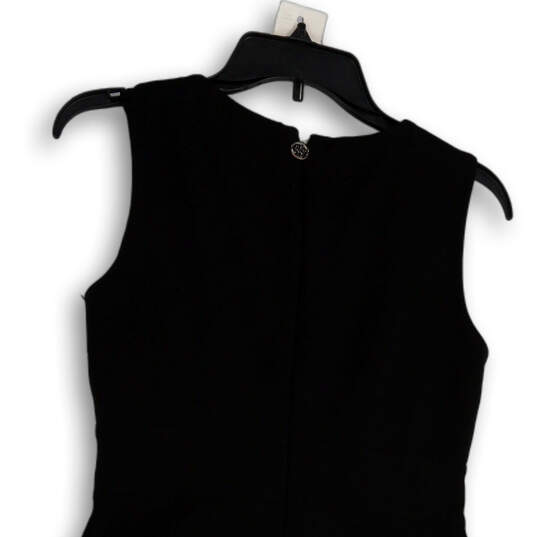 Womens Black Colorblock Sleeveless Back Zip Knee-Length A-Line Dress Size 4 image number 4