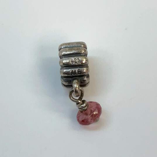 Designer Pandora 925 ALE Sterling Silver Pink Opal Birthstone Bloom Charm image number 4