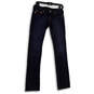 Womens Blue Denim Dark Wash Pockets Stretch Straight Leg Jeans Size 27 image number 1
