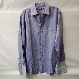 Paul Smith London Blue & White Striped Button Up Shirt Size 15.5