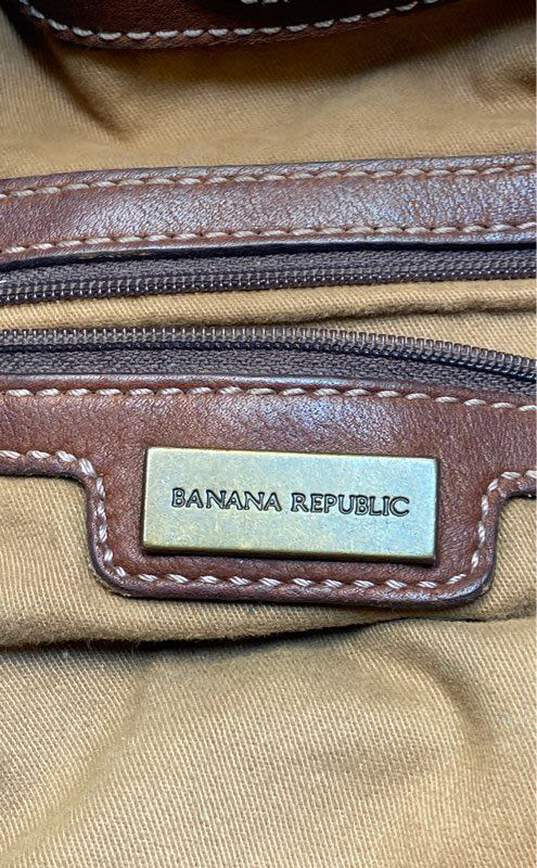 Banana Republic Brown Leather Utility Large Tote Bag image number 4