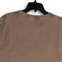 Womens Brown Round Neck Short Sleeve Stretch Pullover T-Shirt Size XXL image number 4