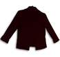 Womens Red Cuffed Long Sleeve Notch Lapel Open Front Blazer Size XS image number 2