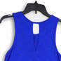 Womens Blue Back Key Hole Round Neck Sleeveless Pullover Tank Top Size XS image number 4