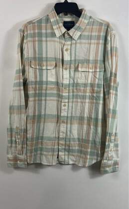 Lucky Brand Mens Multicolor Plaid Collared Long Sleeve Button-Up Shirt Size L