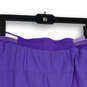NWT Womens Lavender Pleated Elastic Waist Athletic Short Size Large image number 4
