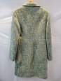 DKNY Long Sleeve Button Down Green Knit Trench Coat Jacket Size 12 image number 3