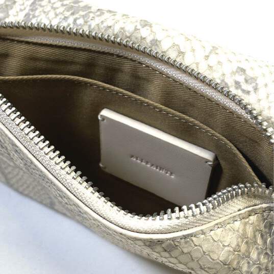 AllSaints Snake Embossed Flap Card Wallet Crossbody Bag image number 3