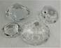 Assorted Clear Crystal Diamond Shaped Paperweights Various Sizes Lot image number 1