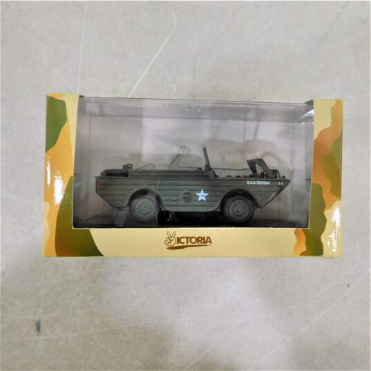 3 Victoria US & British Army Jeeps 1/43 Diecast Models image number 4