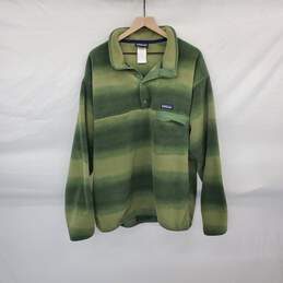 Patagonia Synchilla Green Ombre Snap Button Pullover MN Size XL