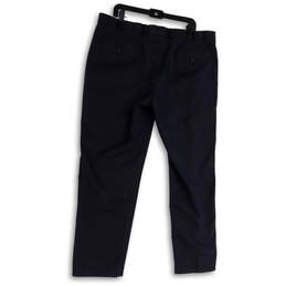 Mens Blue Flat Front Slash Pockets Straight Leg Formal Dress Pants Sz 40x30 alternative image