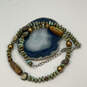 Designer Silpada 925 Sterling Silver Turquoise & Shell Beaded Necklace image number 1