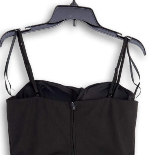 NWT Womens Black Square Neck Sleeveless Back Zip Mini Dress Size 13 image number 4