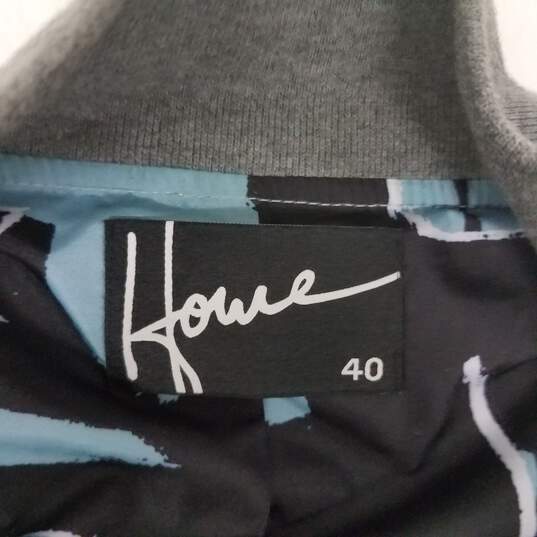 Howe Men's 100% Polyester Light Gray Pattern Full Zip Jacket Size 40 image number 3