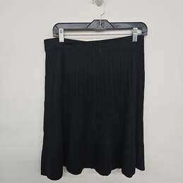 Black Knit Midi Skirt alternative image