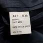 AUTHENTICATED Oscar de la Renta Black Wool Pinstriped Mens 2Pc Suit Set 44R W38 image number 4
