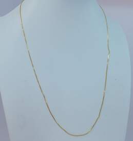 14K Gold Square Snake Chain Necklace 2.4g