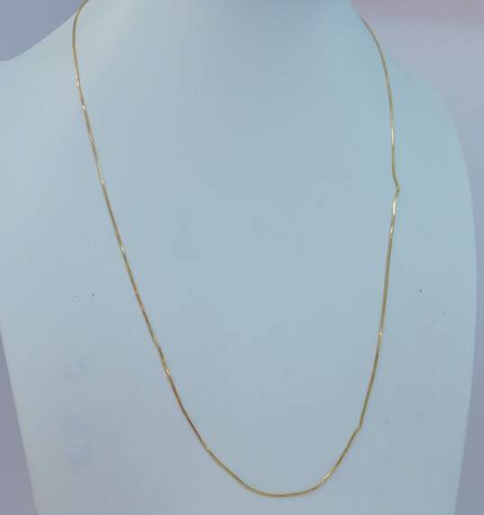 14K Gold Square Snake Chain Necklace 2.4g image number 1